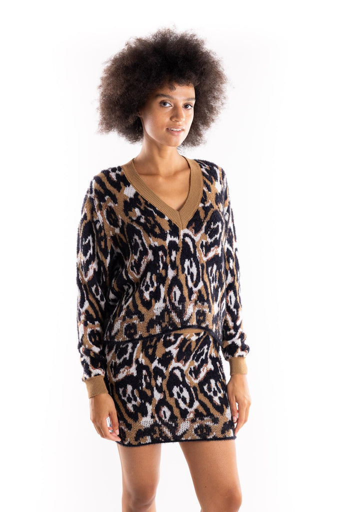 Maglione jacquard maculato MGKD11013 MACULATO AKEP 