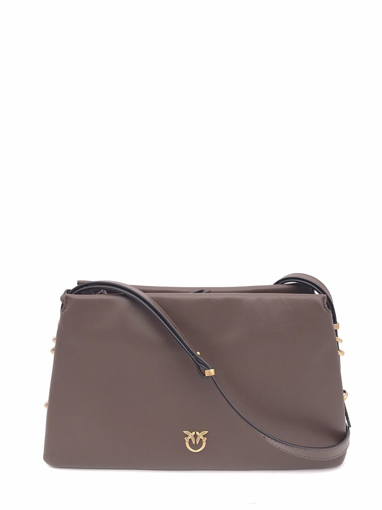Borsa Triplet in vitello marrone 105161 A0QOMARRONE PINKO 