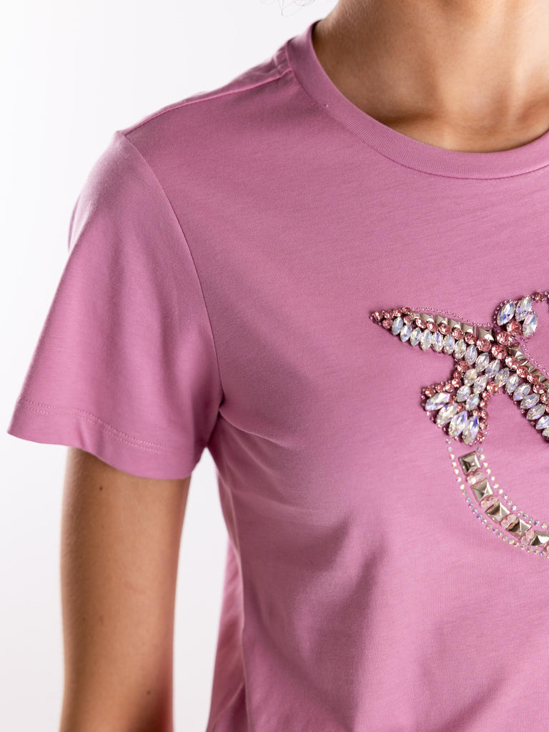 T-shirt donna Quentin rosa 100535 A1R7N98 PINKO 