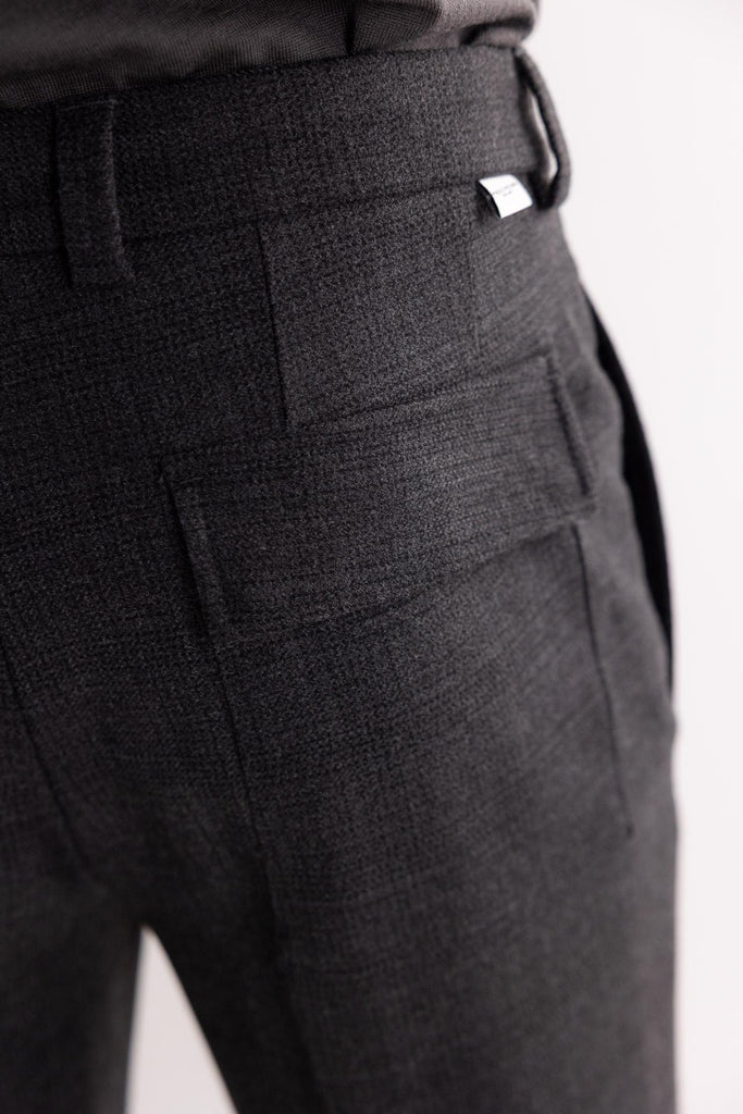Pantalone in tessuto con quadro fondo grigio B063 3086GRIGIO PAOLO PECORA 