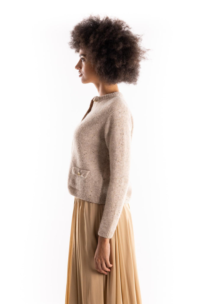 Maglia cardigan Davina beige 2523346132200 002BEIGE MARELLA 