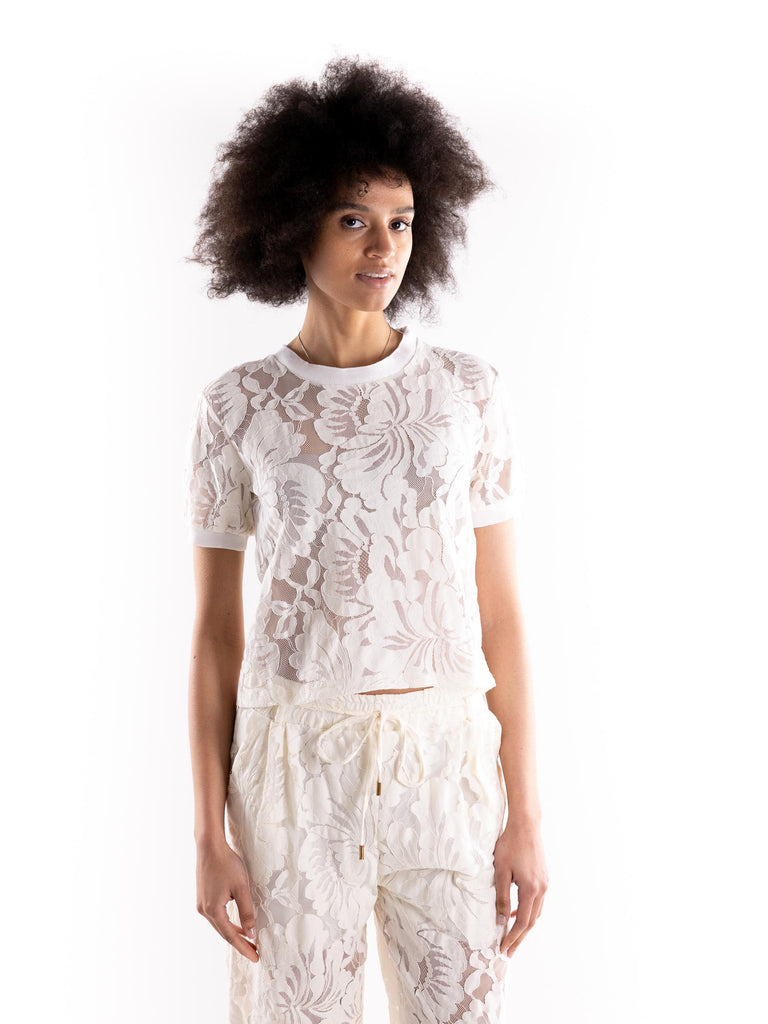 Maglia donna effetto pizzo panna SERIDIA 044 H2O 