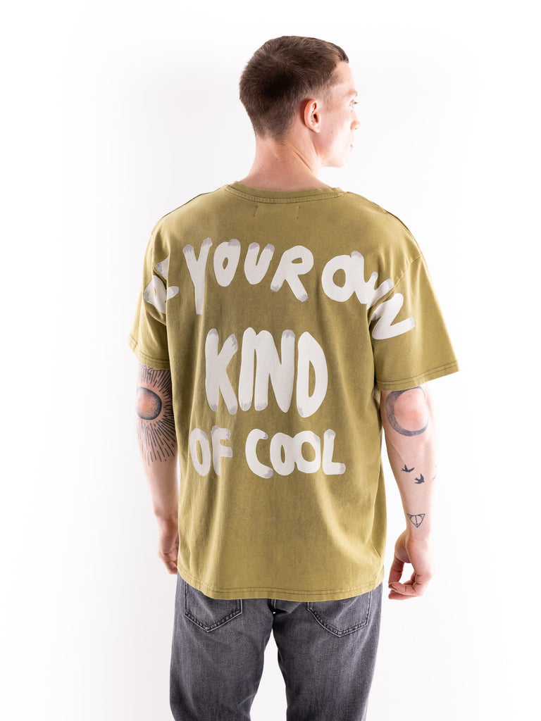 T-shirt uomo stone steven verde militare S5U701 VERDE THE EDITOR 
