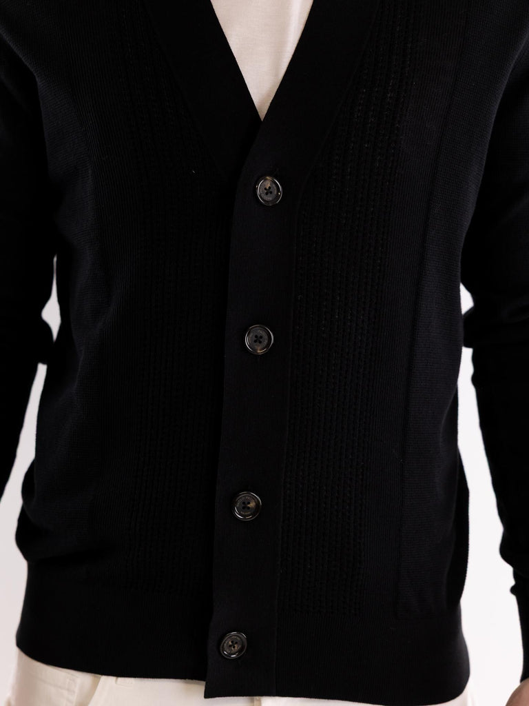 Cardigan uomo nero A043 F3009000 PAOLO PECORA 