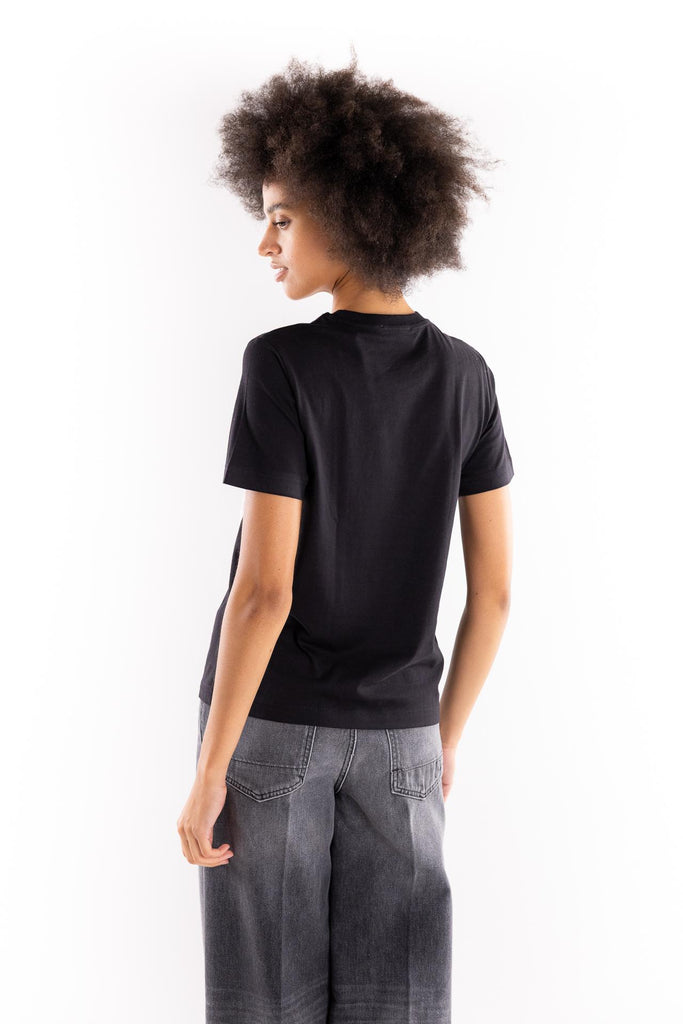 T-shirt in cotone nero con stampa mountain dog ORGA MOUNTAIN DOGNERO BASTILLE 