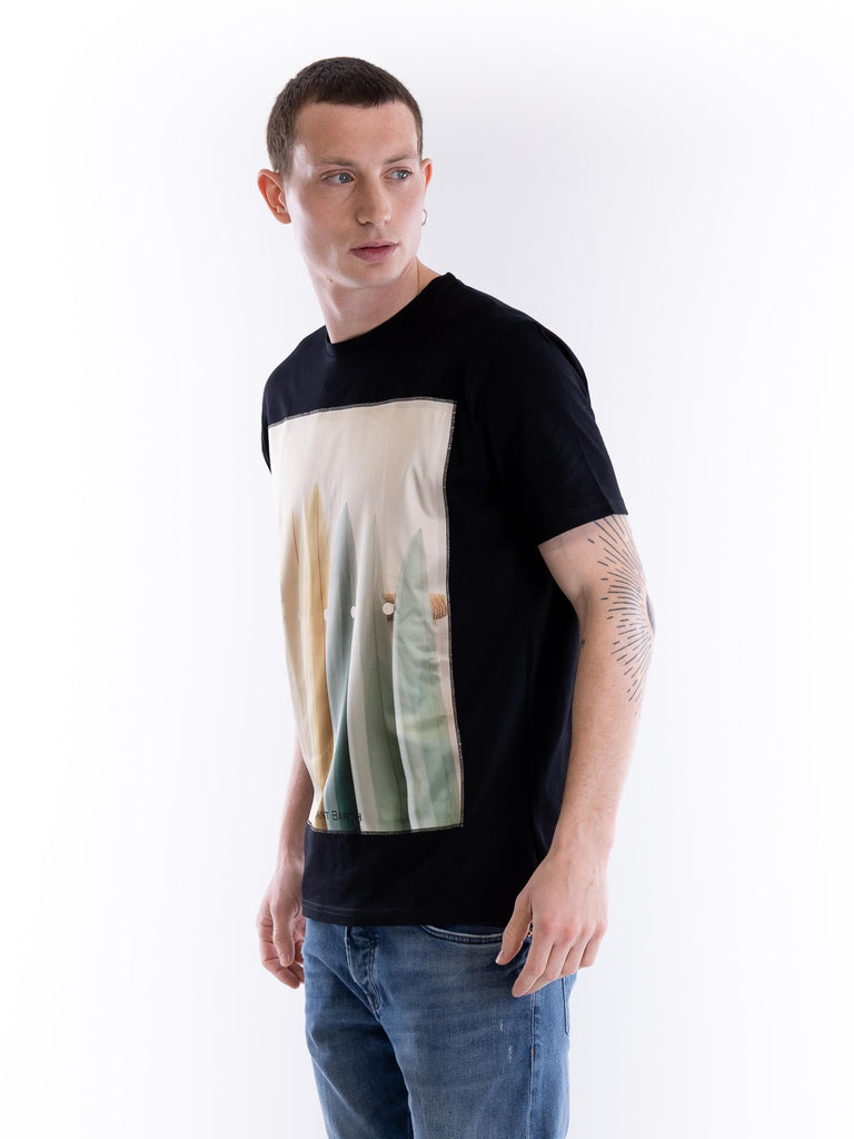 T-shirt uomo Surf boards nero MAN/SUPERICON SURF BOARDS BASTILLE 