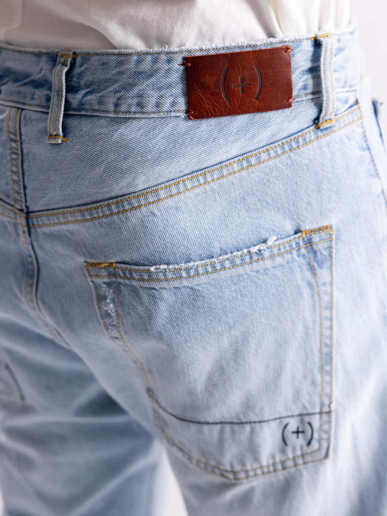 Jeans uomo Rico azzurro chiaro con rammendi M0351 A168AZZURRO People 