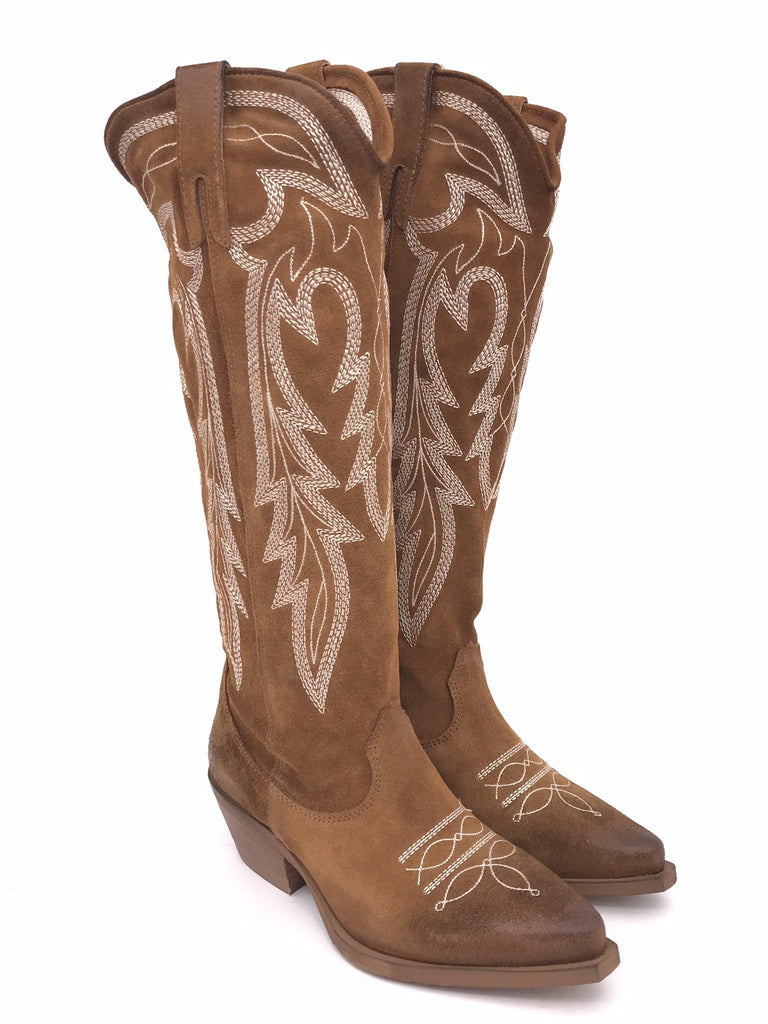 Texano alto in crosta cuoio DX217B CUOIO METISSE 