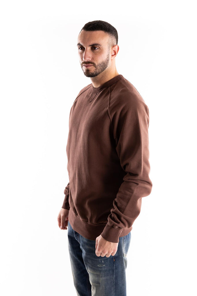 Felpa girocollo basic marrone FW250150 MARRONE IN THE BOX 