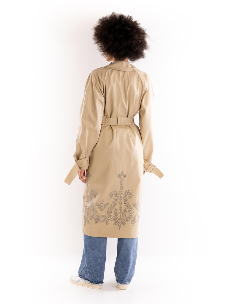 Trench donna  beige strass BUS25117 BEIGE BRAND UNIQUE 