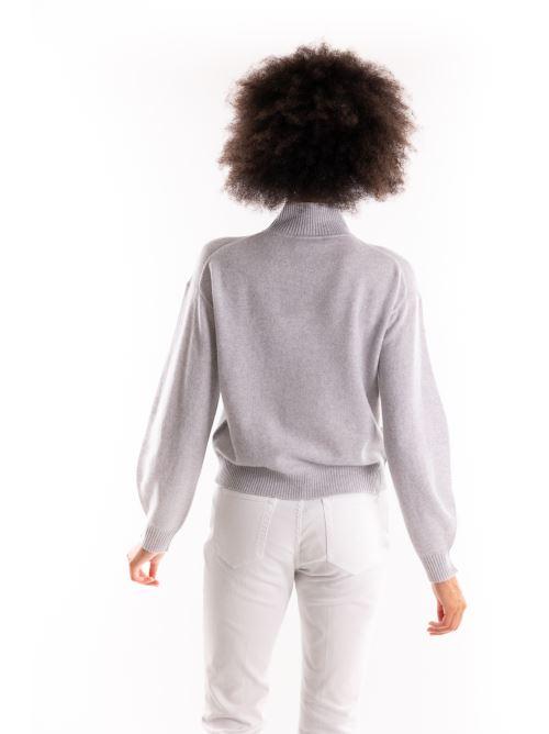 Maglia Febo a collo alto in cashmere grigio chiaro 2523366112200 003GRIGIO CHIARO MARELLA 