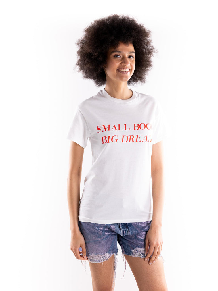 T-shirt donna stampa boobs DMHX/028 BIANCO DESIGN NOTHING 