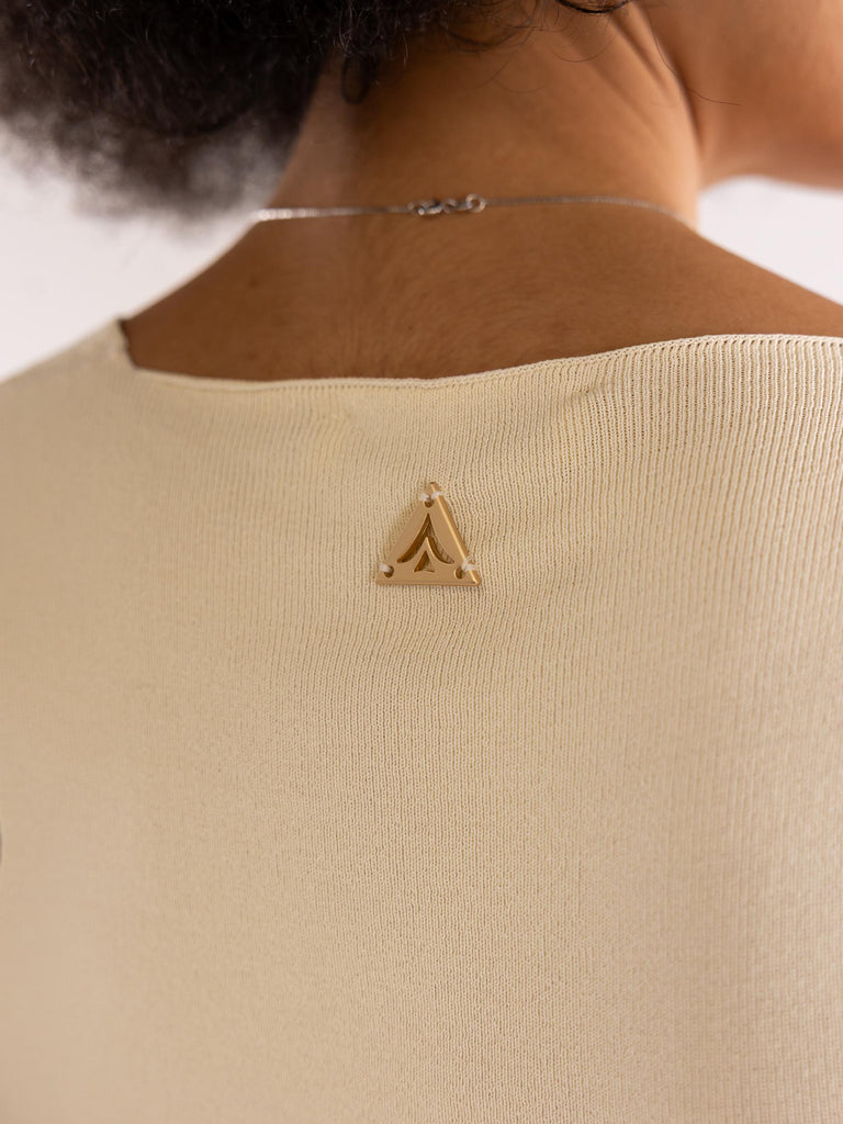Canotta basica in maglia panna CNKD09014 CREMA AKEP 