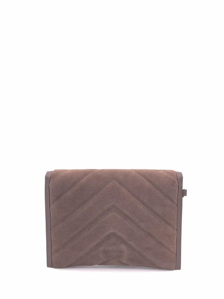 Bustina flet purse in pelle scamosciata marrone 104820 A2JHMARRONE PINKO 