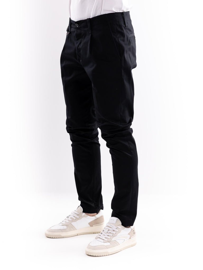 Pantalone uomo chinos nero B081 NERO PAOLO PECORA 