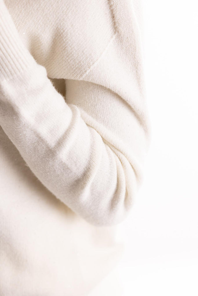 Maglia cappuccio strass color burro HMABW02310 BI04BURRO HINNOMINATE 