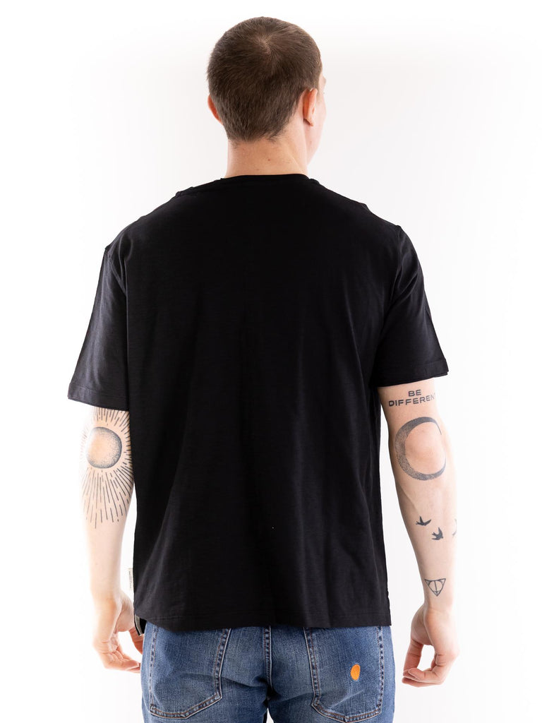 T-shirt uomo serafino nero F061 40129000 PAOLO PECORA 