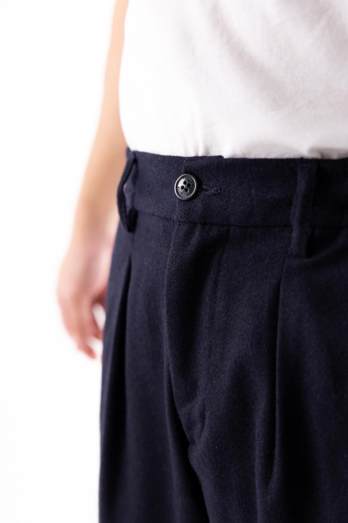 Pantalaccio in tessuto misto lana blu W5U101 BLU THE EDITOR 