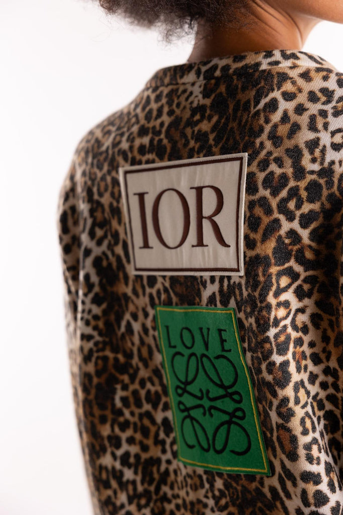 Felpa macula patch fake 15122 LEOPARDATO 5 PROGRESS 