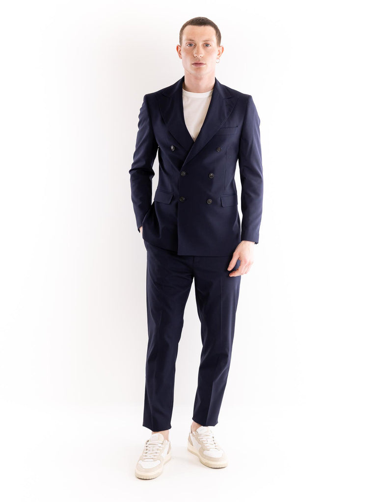 Completo uomo doppio petto fresco lana blu S2S5CT00A011 174 OUTFIT 