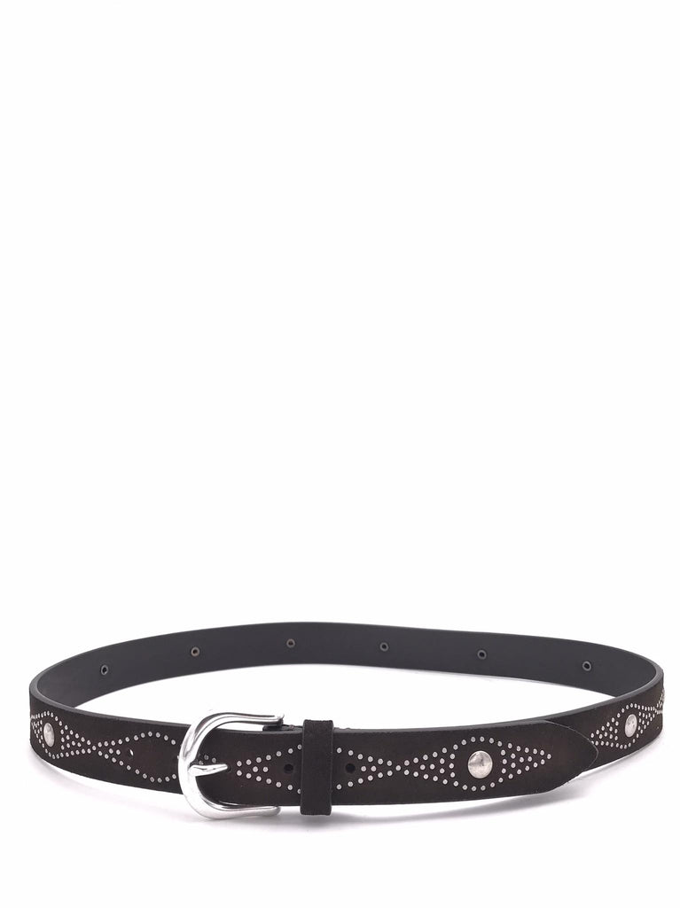 Cintura uomo in crosta moro con borchie piatte MRF2511C39 TESTA DI MORO MINORONZONI 