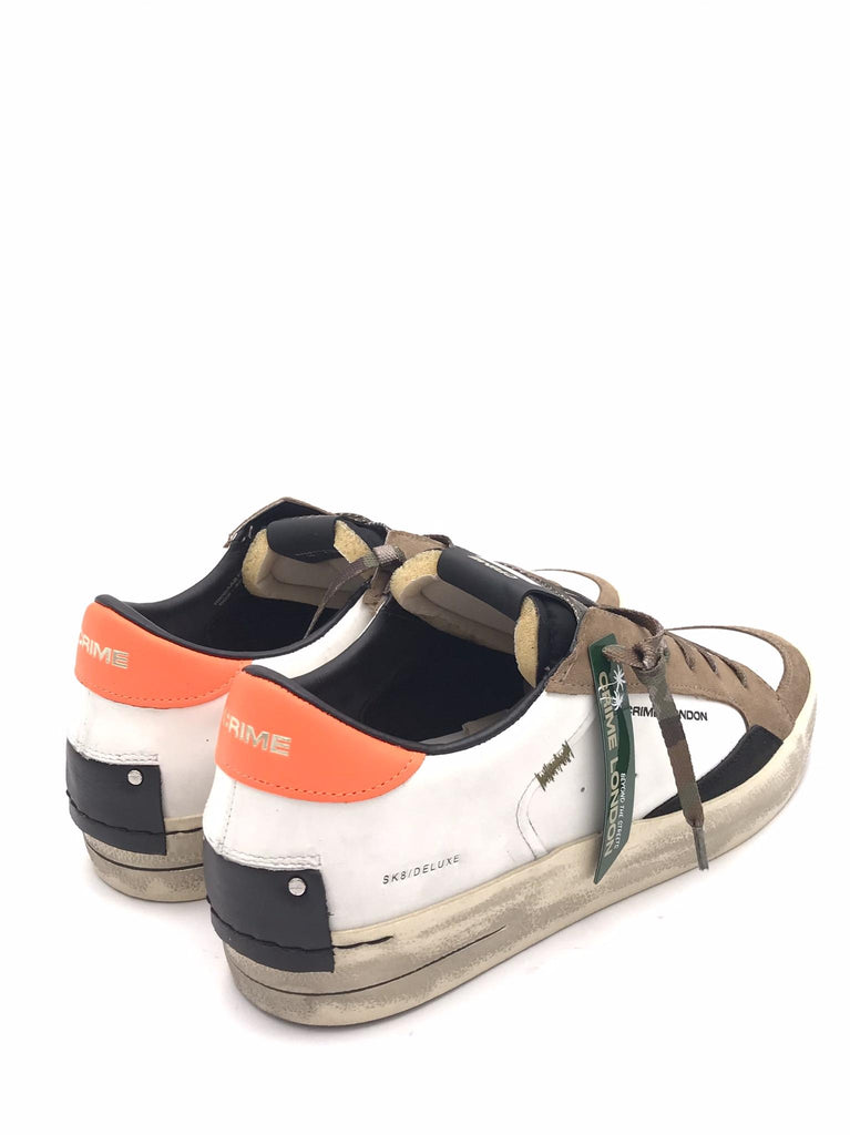 Sneakers sk8 delux bianca-beige 11106 BIANCO-BEIGE CRIME LONDON 