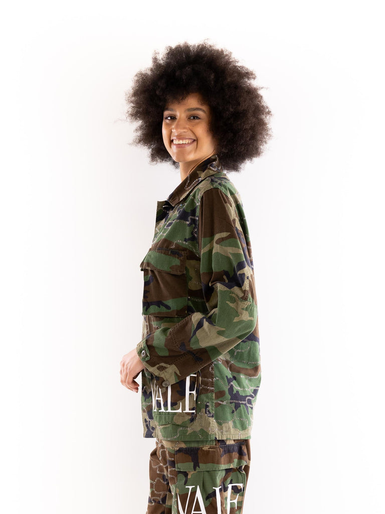 Giacca militare donna limited edition camouflage  fake BUS25901 CAMOUFLAGE BRAND UNIQUE 