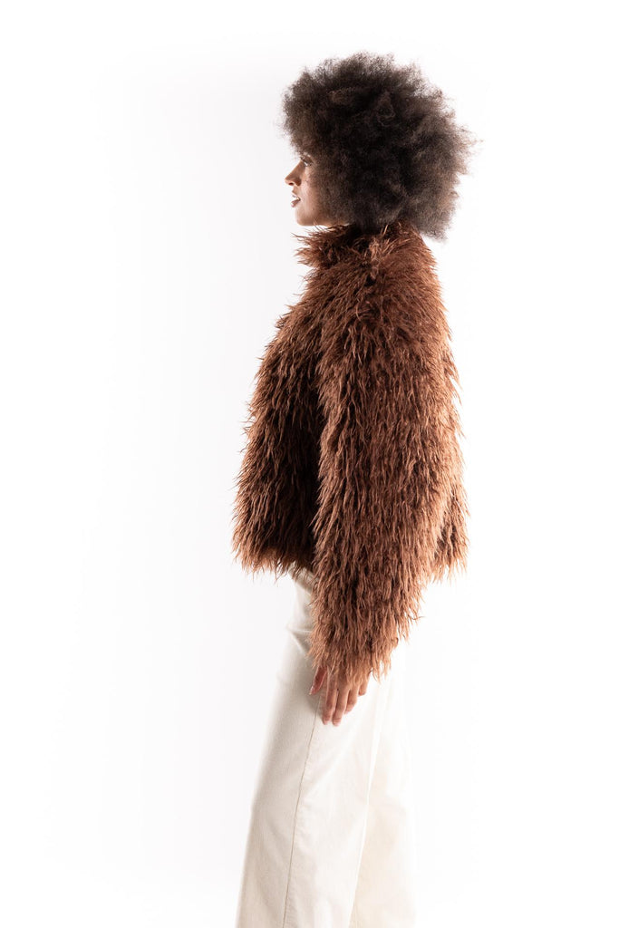 Eco-pelliccia effetto mongolia color burgudy NADA BORDEAU H2O 