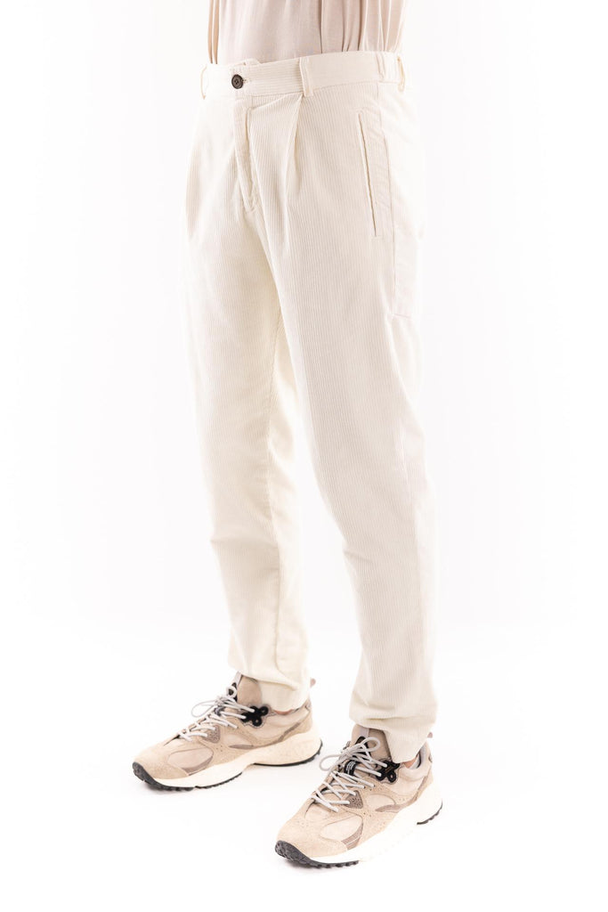 Pantalone work in velluto bianco OF1F2W5P011 BIANCA OUTFIT 