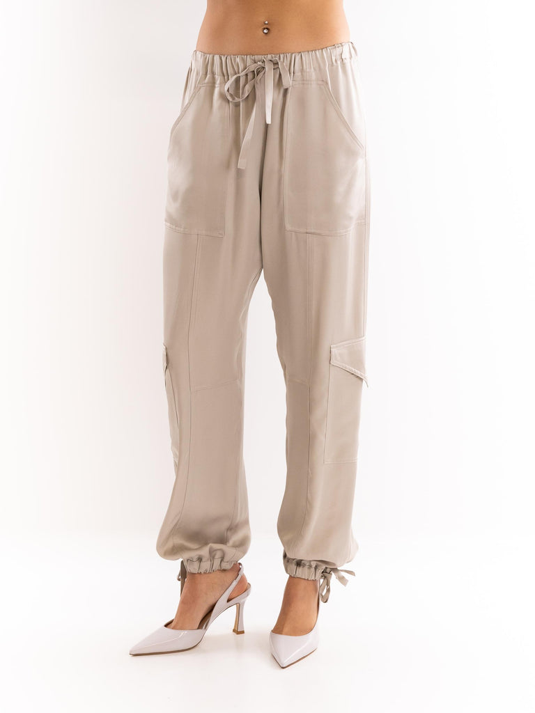 Pantalone cargo donna taupe PTKD09170 V1TAUPE AKEP 