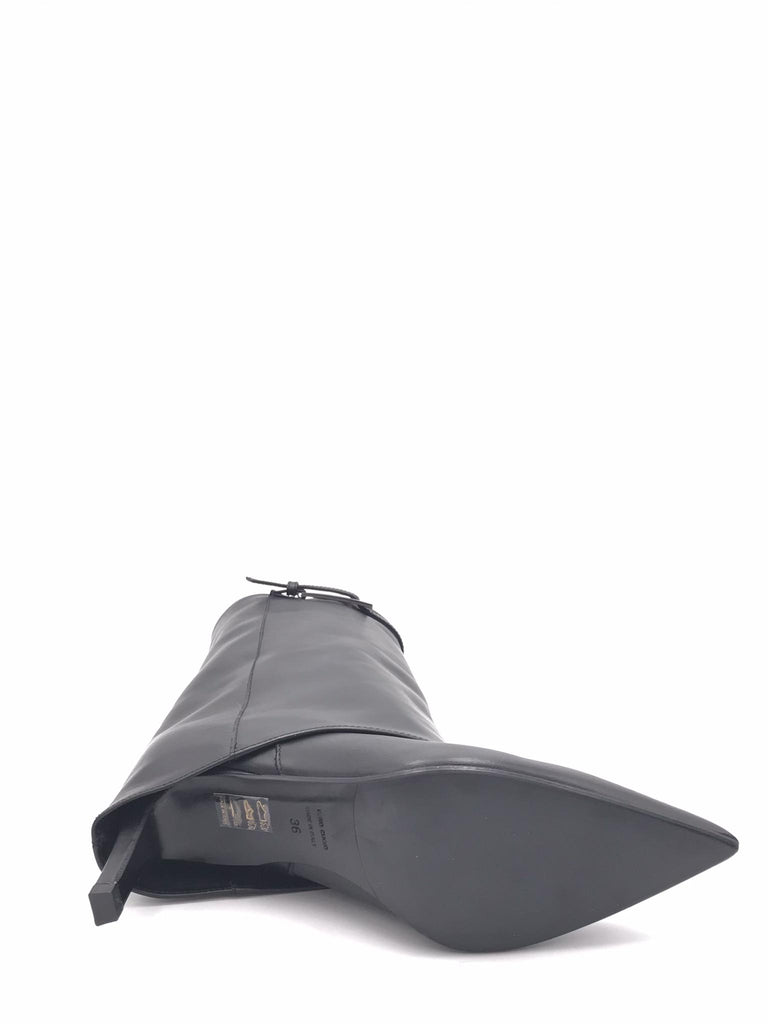 Stivale Dafne in pelle nera con risvolto 2736 NERO ZULIAN 