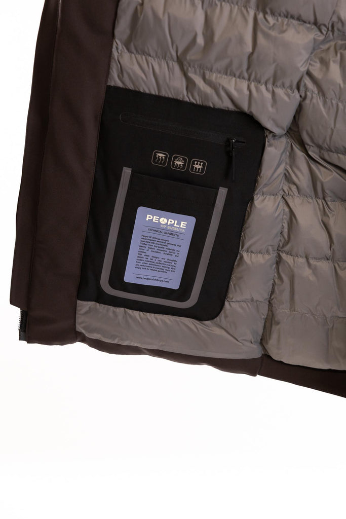 Piumino tecnico lungo Mitake marrone MITAKE PM981MARRONE PEOPLE OF SHIBUYA 