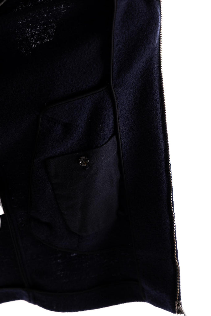 Capotto in lana con cappuccio blu O051 BLU PAOLO PECORA 