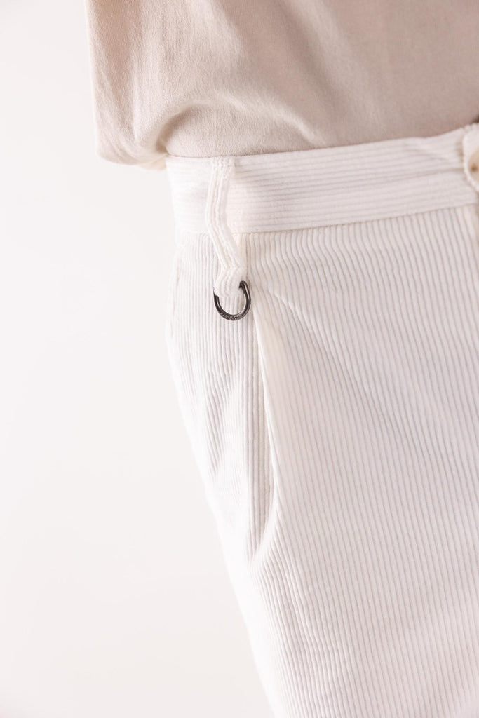 Pantalone japan velluto panna B122 PANNA PAOLO PECORA 