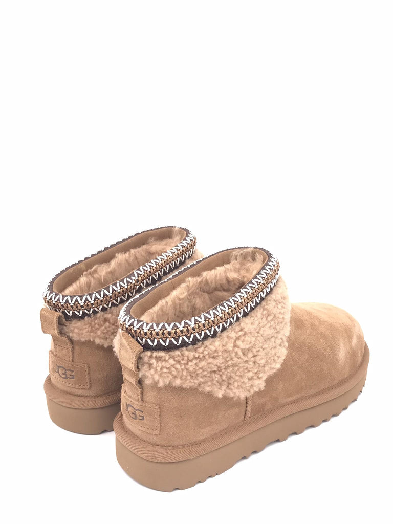 Boot classic ultra mini maxy curly chestnut 1158263 CUOIO UGG 
