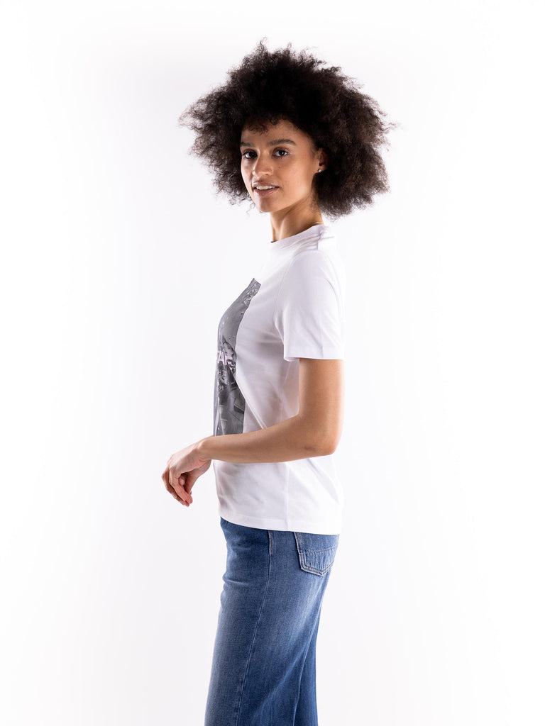 t-shirt donna stampa Tair UTEE 836BIANCO ELITE' 