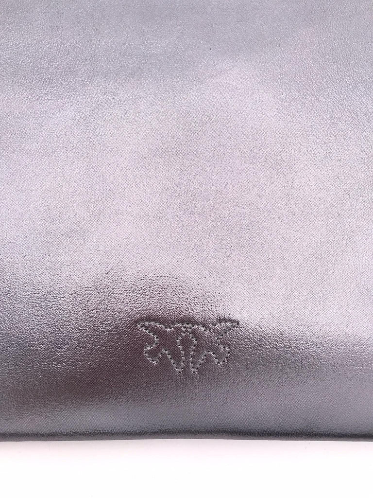 Bustina flet purse in pelle laminata antracite 104820 A2O9ANTRACITE PINKO 