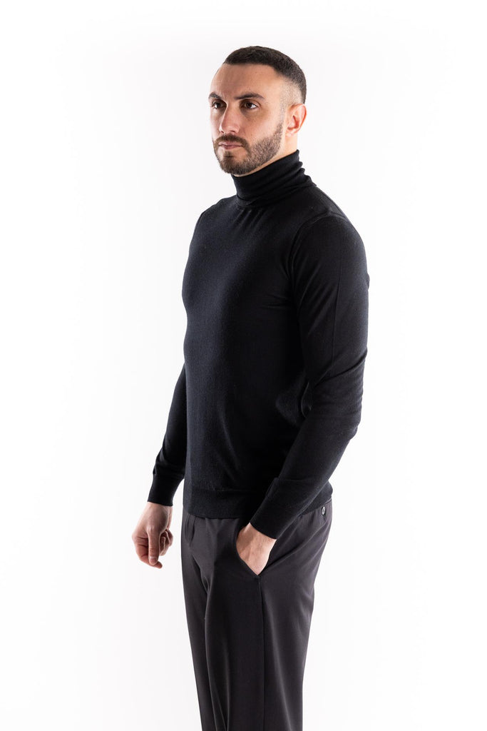 Maglia lupetto finezza 16 blu scuro A003 NERO PAOLO PECORA 