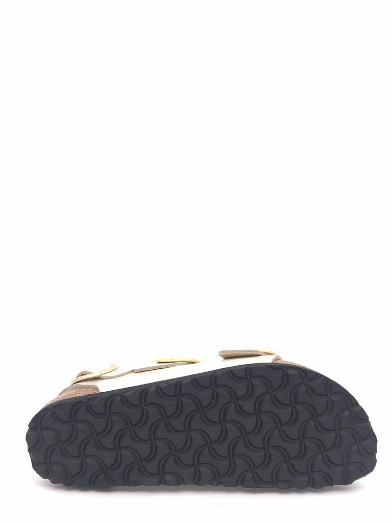 Sandalo Milano big buckle ecrù