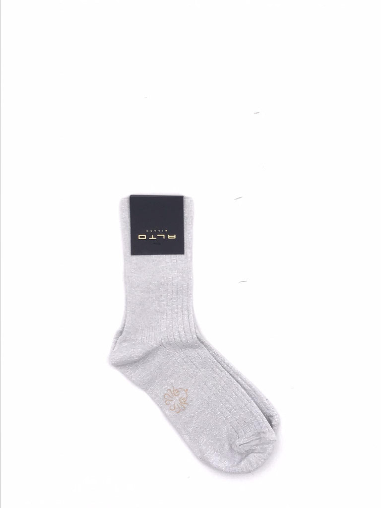 Calzini corti lurex bianco AM0092DC 001BIANCO ALTO MILANO 