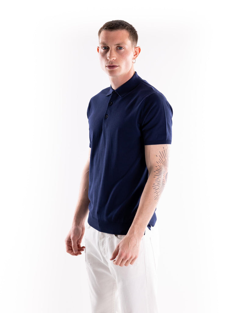 Maglia uomo polo Nito in filo blu NITO/1 020BLU PEOPLE OF SHIBUYA 