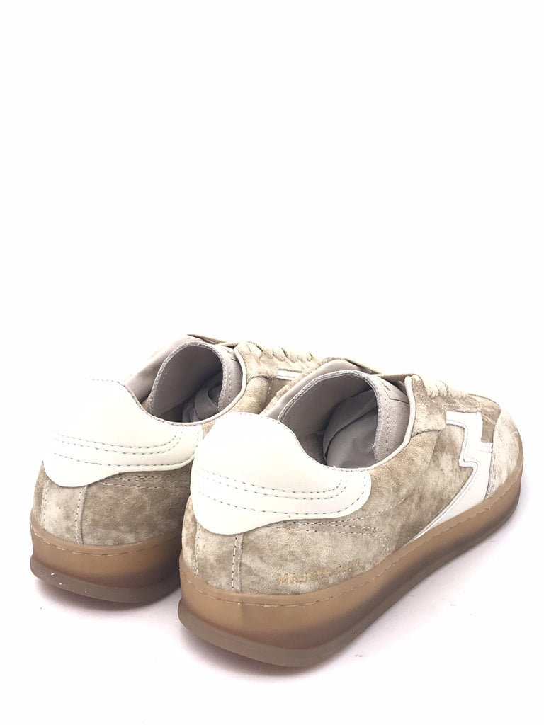 Sneakers donna retrò in crosta beige slavata CL064 BEIGE MOACONCEPT 