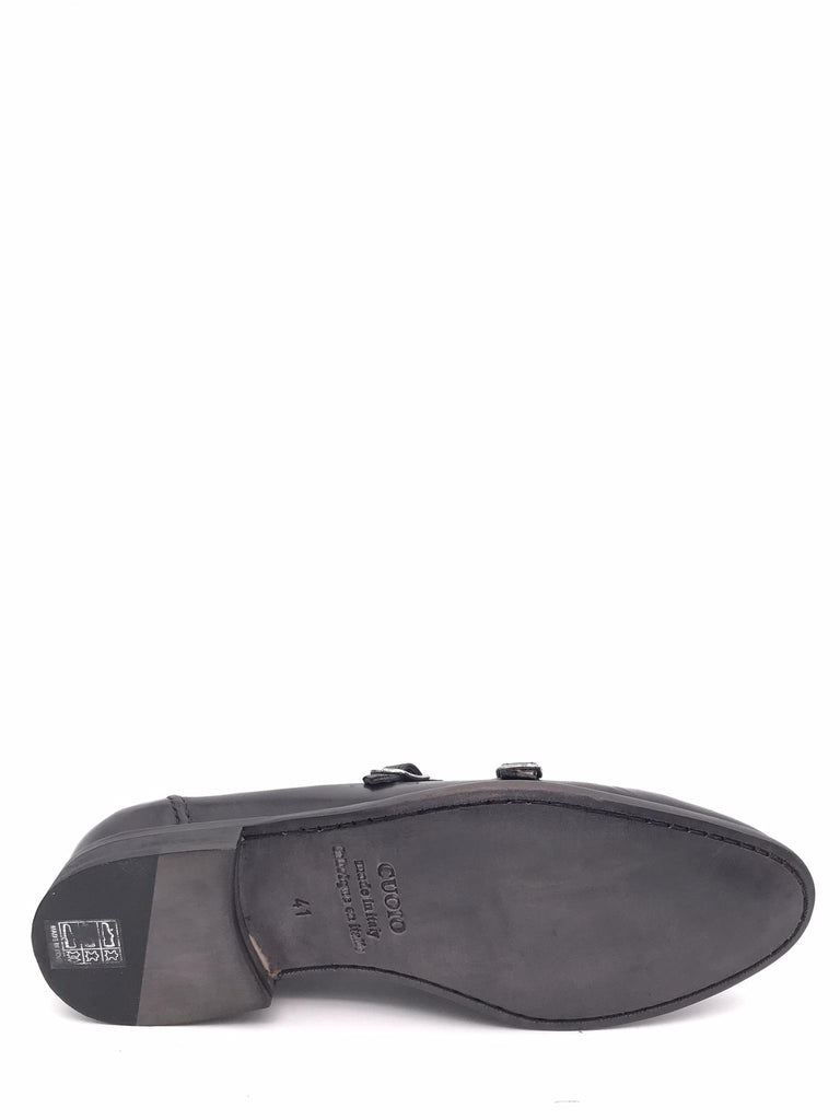 Mocassino Douglas doppia fibia in pelle nera DOUGLAS/F GUANTONERO ZULIAN 