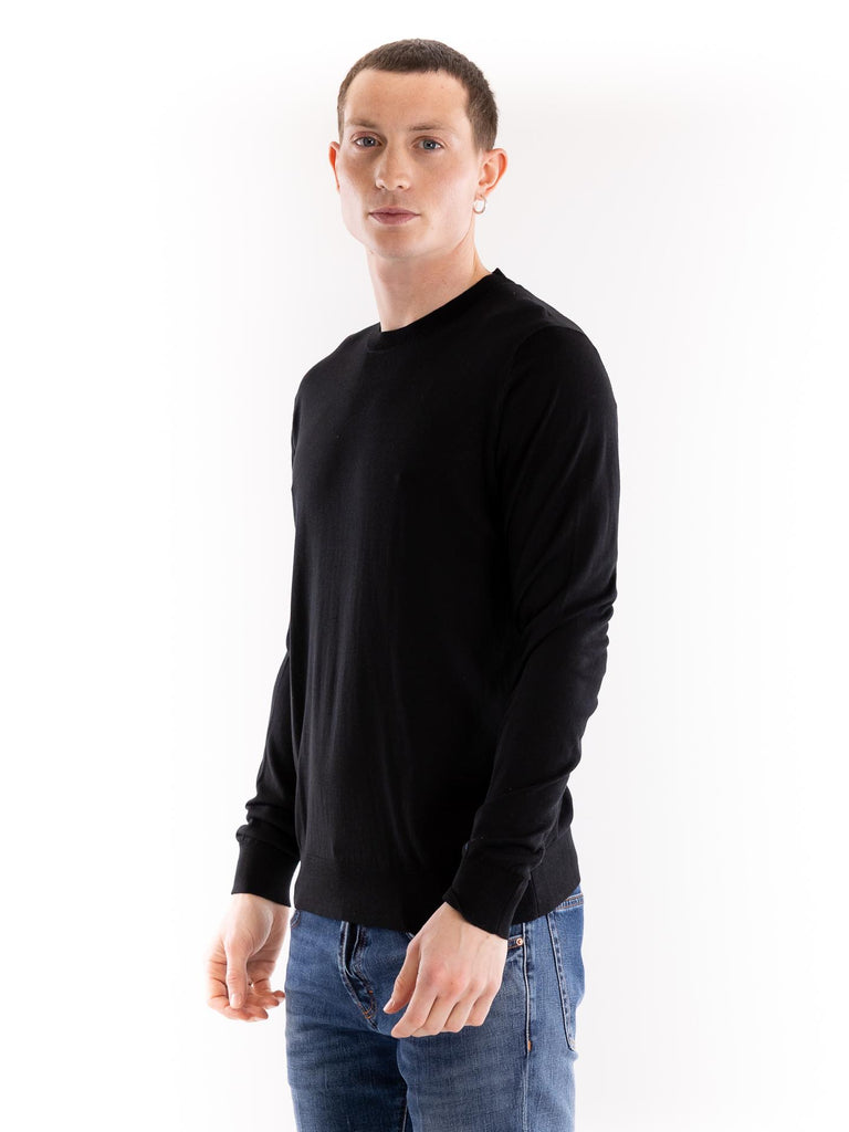 Maglia uomo girocollo seta nero A002 F2009000 PAOLO PECORA 