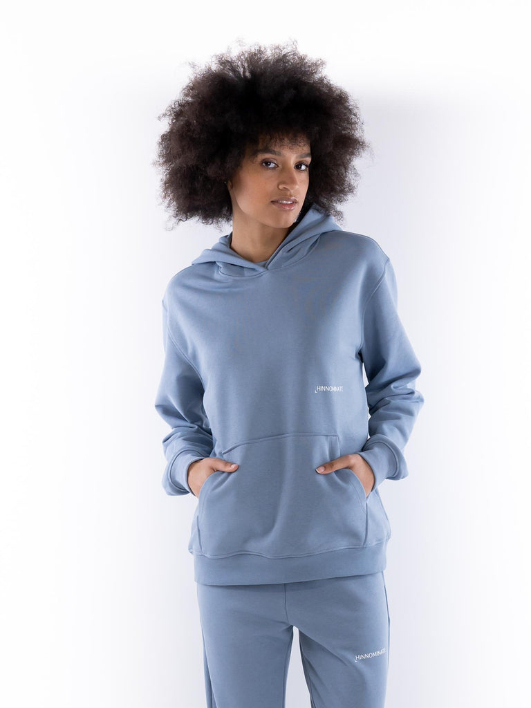 Felpa donna cappuccio azzurro polvere HMABW01401 TMTF0009BL50 HINNOMINATE 