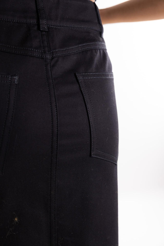 Gonna Sgravio in bull di cotone nero 2523106021200 002NERO MARELLA 