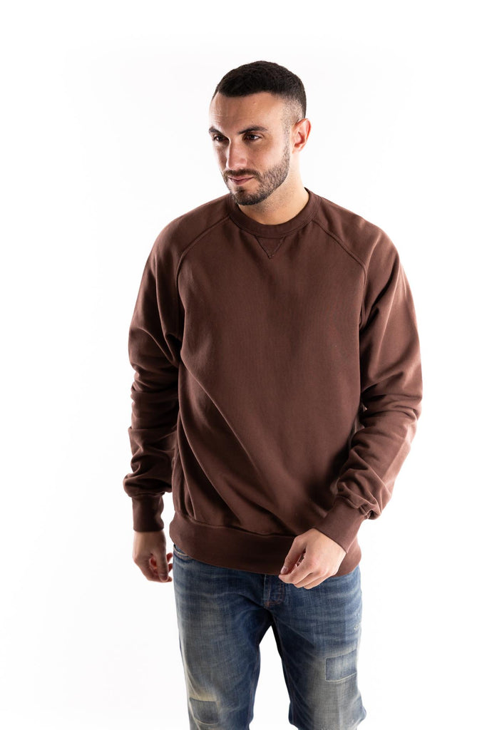 Felpa girocollo basic marrone FW250150 MARRONE IN THE BOX 