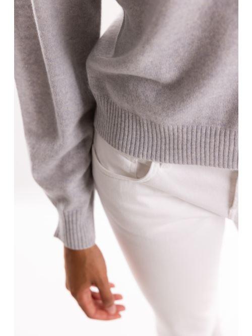 Maglia Febo a collo alto in cashmere grigio chiaro 2523366112200 003GRIGIO CHIARO MARELLA 