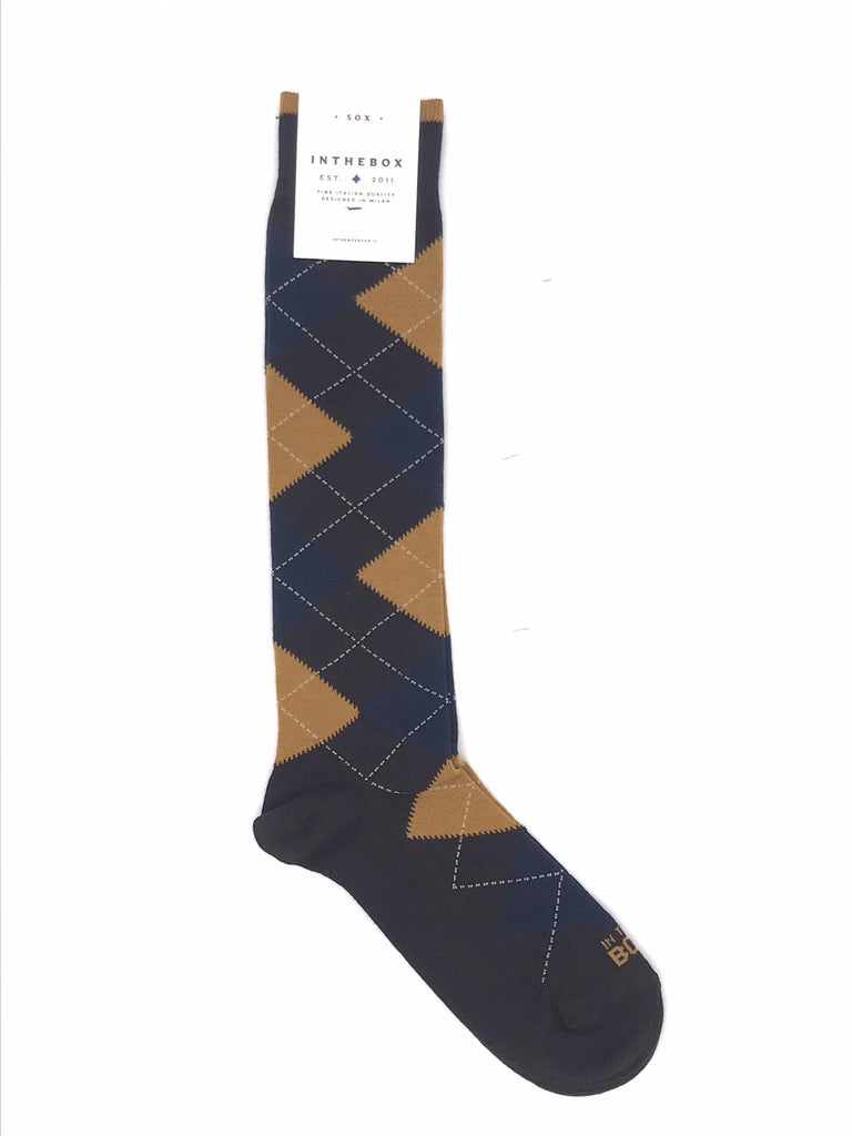 Calzini lungo argyle miltare-giallo FW250036 MILITARE-GIALLO IN THE BOX 