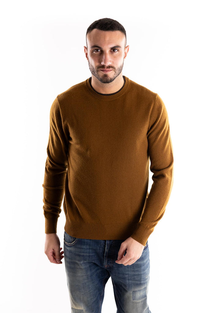 Maglia girocollo in lana media pesantezza bruciato A035 BRUCIATO PAOLO PECORA 